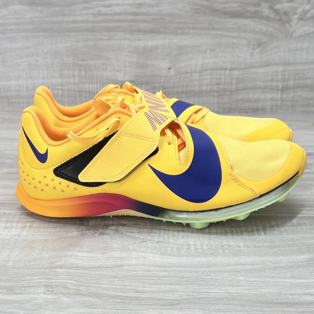 NEW Nike Air Zoom LJ Elite Long Jump Yellow Track Shoes nby FZ9326-800 Men's 12